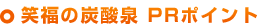 笑福の湯 炭酸泉 PRポイント